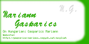 mariann gasparics business card